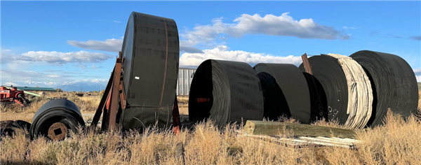 LOT of UNUSED 48" Wide GOODYEAR Flexsteel Stacker Conveyor Belting, 3991 ft total